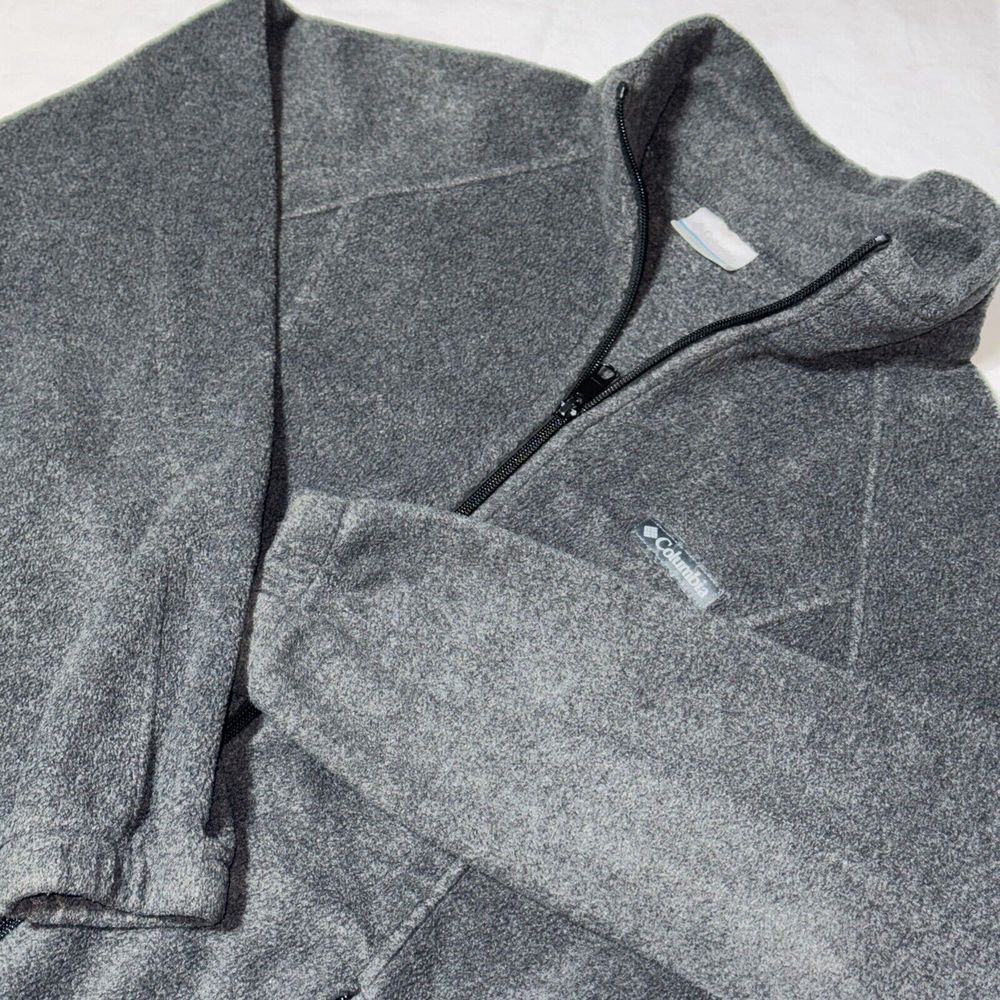Columbia Benton Springs‎ Fleece Jacket Women's Lrg Gray Full Zip Outdoor Hiking